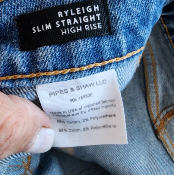 VERONICA BEARD RYLEIGH SLIM STRAIGHT HIGH RISE JEANS WITH YOKE Size 29/8 - Picture 4 of 14